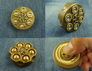 Limited Solid Brass Revolver Hand Finger Spinner Toy Fidget toy Bearing Gyro EDC