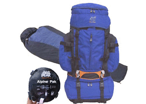 ALPINIZMO 81.9L INTERNAL FRAME BACKPACK & ALPINE 20 DEG. MUMMY Bag PACKAGE