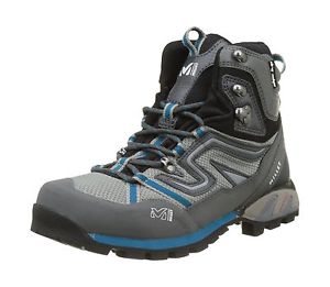 MILLET Women's Ldhighroutemesh High Rise Hiking Shoes Blue (Aqua/dark Grey) NEW