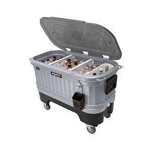 Cooler Party Bar Igloo Liddup Chest 125 Ice Illuminated Qt Patio Outdoor New Rol