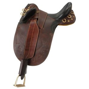 Australian Outrider Saddle Hornless Stockman Bush Wide Brown AS180W