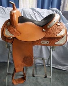 Textan AQHA Simply Sweet Silver Western Show Saddle 16" Seat