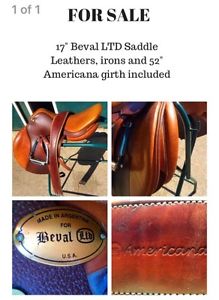 17" wide tree Beval english saddle