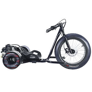 Wicked Fast ScooterX BLACK Drifter Mini Drift Trike Bike 49cc Gas Powered GoKart