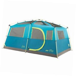 Tenaya Lake CABIN TENT, 8 Person Family CAMPING TENT, Blue/Yellow/Gray
