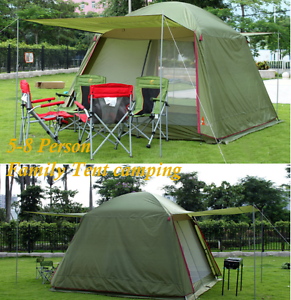 Outdoor Family Camping 5-8 Person Instant Tent double layer gazebo sun shelter