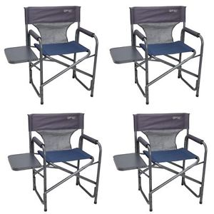4 x Quest Surrey Folding Camping Chair Blue