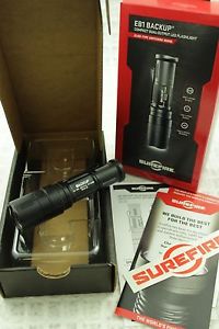 SUREFIRE EB1 BACKUP LED FLASHLIGHT BLACK BODY W/ TAILCAP- 200 LUMENS - EB1C-A-BK