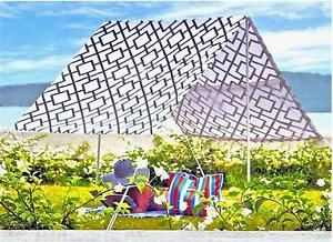 NEW SUNNY JIM BONDI BLACK WHITE SUNSHADE ALUMINIUM CONNECTED POLES CAMPING BEACH