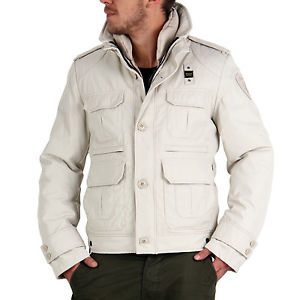 BLAUER USA Uomo Inverno 2-in-1 Campo Giacca ecrù BLU0557 Taglia L