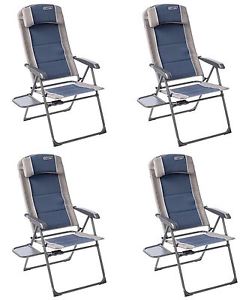 4 x Quest Elite Ragley Pro Blue Recline Chair with Side Table