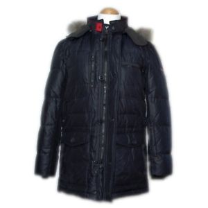 Jupiter Signor anorak Blu scuro con Cappuccio con pelliccia