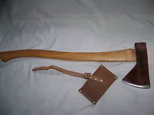Vintage Norlund Toma Hawk Hudson Bay Axe Leather Sheath