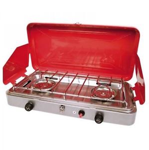 NEW PRIMUS 2 BURNER HIGH OUTPUT STOVE STAINLESS STEEL DRIP TRAY PIEZO IGNITION