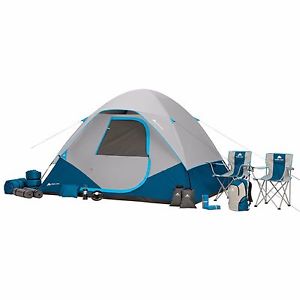 Sleeps 6 Ozark Trail Premium Camping Combo Set 28 Piece Tent Chairs Bags Etc NEW