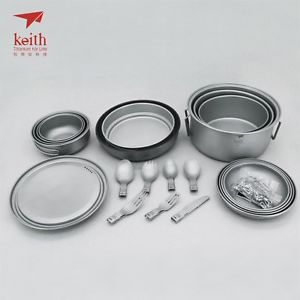 Keith Titanium 22-Piece Dinnerware Set For 4