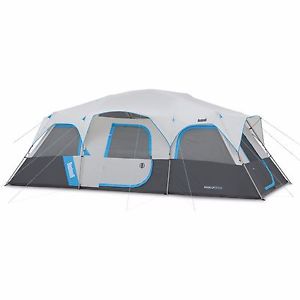 12 Person Mesh Panel Reflective Guylines Ground Vents Rainfly Cabin Camping Tent