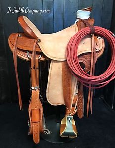 16" Wade Saddle (In stock) - Handmade Roping / Ranch / Trail / Show (FREE SHIP!)