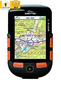 Satmap Active 12 Plus and Full GB Map Bundle Ultimate Sports GPS Black Orange