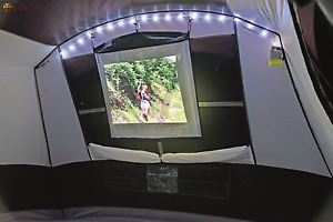 8 Person Casa Grande Tent w/LED Lightning and Projector Screen Durable Carry Bag