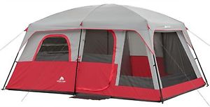 2 Room Cabin Tent for 10 Person Polyester Fabric Outdoor Camping Shelter House