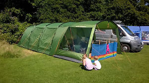Good condition family tent with extension porch, ready for the summer!