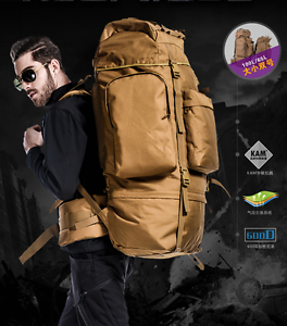 100L Mountaineering Hiking Camping Bag Tactical Travel Rucksack Backpack Outdoor