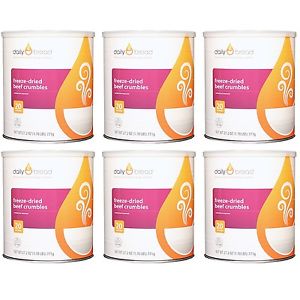 Daily Bread Freeze Dried Ground Beef Crumbles 120 Servings