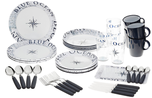 Brunner Campingbedarf Geschirr-Set All Inclusive Ocean, 30381