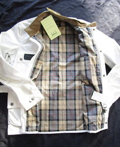 BARBOUR Giacca Uomo nylon argento bianco mis. L Nuovo