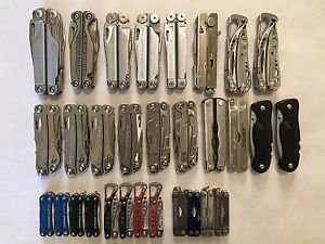 Leatherman Wave, Skeletool, other multitool - lot of 30
