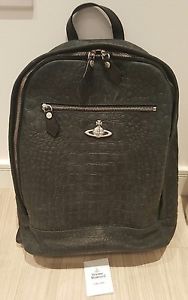 Rucksack backpack Vivian Westwood Large Leather Dark Grey Designer