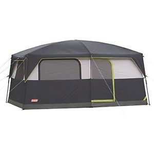 Coleman 9 Person Tent Cabin 14X10 Outdoor LED Lighted Fan System Camping New