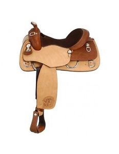 Tough-1 Western Saddle Jasper Training 15 1/2" Medium Tan RK1995S