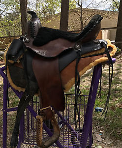 Synergist Saddle, 15", Custom seat, trim, tree, and saddle pad!