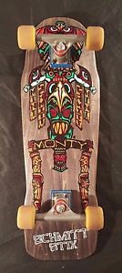 Rare Vintage 1986 Schmitt Stix Monty Nolder Totem Mini Skateboard Art by Lucero