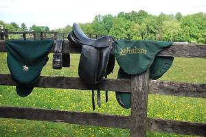 Windsor Greenline Dressage Black 17" 2-1/2 Fit English Equestrian Saddle #H14057