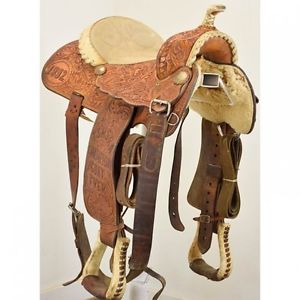 Used 13.5" Ammerman Trophy Barrel Racing Saddle Code: U135AMMERMAN1992