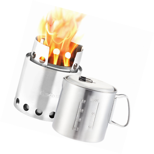 Portable Wood Stove Solidified Alcohol Stove Outdoor Cook Picnic Camping