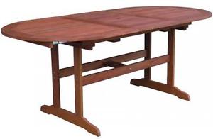 TABLE EXTENSIBLE EN BOIS 147-193X90,5X73h cm CALIPSO VIGOR TERRASSES JARDIN