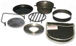 NEW HILLBILLY BUSHRANGER 7.5L KIT 2 CAMP OVEN LID AND HANDLE COOK CAMPING HIKING