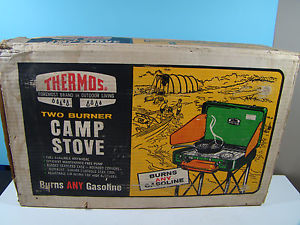 RARE VINTAGE UNOPENED SEALED IN ORIGINAL BOX THERMOS 2-BURNER CAMP STOVE - #8423