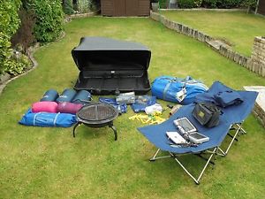 OUTWELL TENT MITCHIGAN XL. WITH-BEDS-FIRE PIT-LARGE TOP-BOX+IN-CAR DVD PACKAGE !