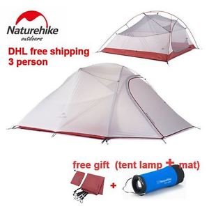 DHL freeshipping Brand NatureHike tent New 1.8kg 3 Person 20D Silicone Fabric Do