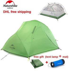 DHL freeshipping New 2 Person Camping Tent Waterproof 20D Silicone Fabric Double