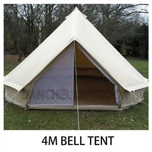DANCHEL 4M Meter 13 Feet Diameter Canvas Bell Tent Outdoor All Season Sun Shade
