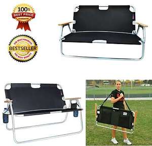 PREMIUM Love Seat Double Folding Chair Camping Picnic Hiking BBQ 2 Persons Sofa