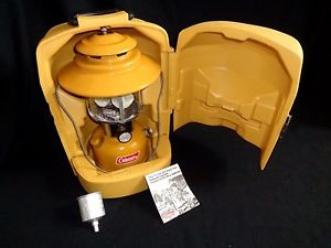 Vintage COLEMAN Gold Bond Lantern  Model 228 H  2 Mantel Clam Case + Fuel Funnel