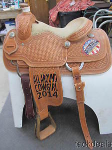 Jeff Smith Cowperson Conchos Roping Saddle 14 1/2" New Never Used