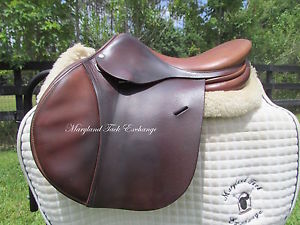 15/ 15.5" LUC CHIDERIC French close contact child/ pony jumping saddle-WIDE TREE